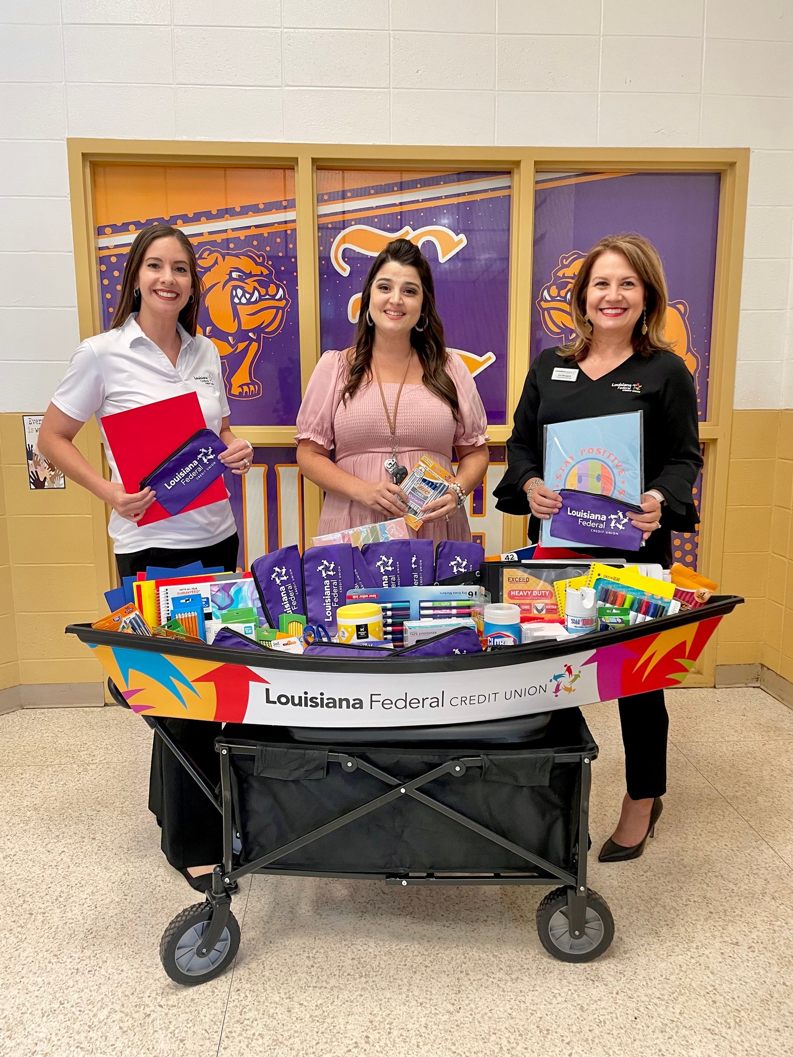 LOUISIANA FCU DONATES SCHOOL SUPPLIES TO CLASSROOMS IN ST. JAMES PARISH
